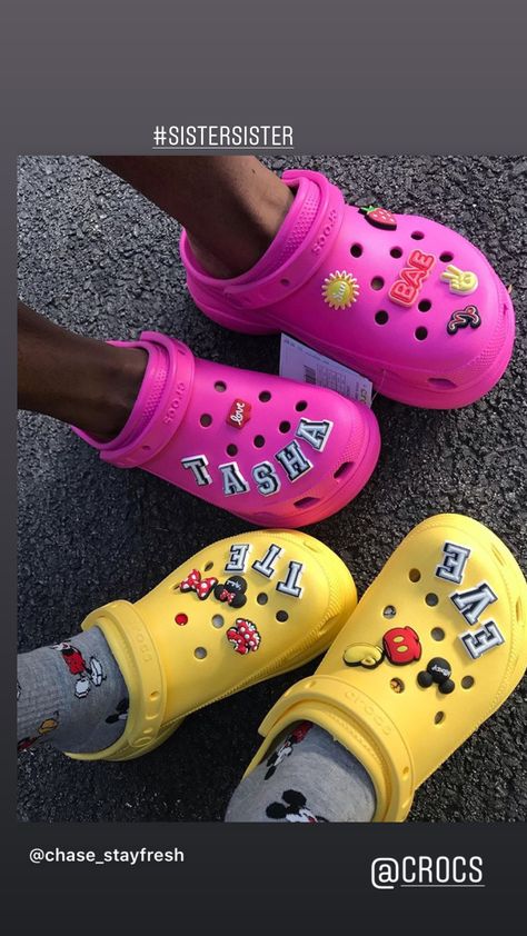 #crocs #bae #classicbae #charms Bae Crocs, Crocs Bae, Croc Outfits, Crocs Ideas, High Heel Sandals Platform, Crocs Fashion, Cute Nike Shoes, Cute Nikes, Common Sense