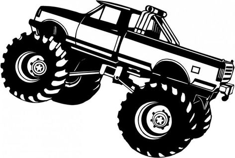 Monster Truck Drawing, Truck Drawings, Image Monster, Monster Truck Coloring Pages, Sticker Machine, Mud Trucks, Monster Truck Birthday, Truck Coloring Pages, Truck Decals