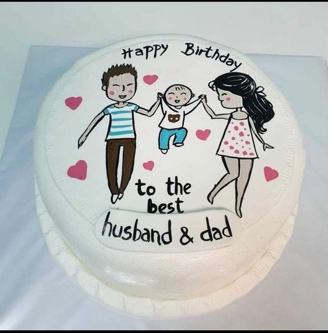 Hubby Bday Cake, Cake Designs For Hubby Birthday, Husband And Dad Birthday Cake, Husband Birthday Cake Design, Husband Dad Cake, Hubby Birthday Cake Designs, Cake For Papa Birthday, Best Dad Birthday Cake, Cake Designs For Husband