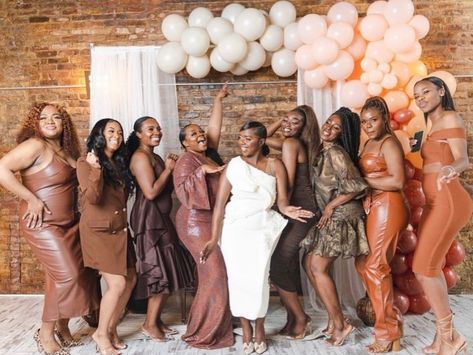 Brown Party Outfit, Shades Of Brown Party, Dress Code Ideas, Brown Outfit Ideas, Birthday Dinner Outfit, Party Dress Codes, Engagement Dinner, Party Outfit Ideas, Nude Outfits