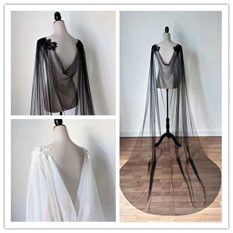 Tulle Cloak, Veil Cape, Wedding Cape Veil, Cape Veil, Wedding Cloak, Tulle Cape, Pagan Wedding, Viking Wedding, Wedding Cape