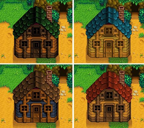 Stardew Shed, Stardew Valley Shed Layout, Shed Color, Stardew Valley House, Stardew Valley Layout, Stardew Valley Tips, Stardew Valley Farms, Color Palette Inspiration, Farm Layout