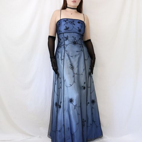 Shop All — Meri Vintage Goth Prom Dresses, Vamp Dress, 90s Prom Dresses, Goth Prom Dress, Blue Gowns, Zipper Corset, Goth Prom, 90s Prom Dress, 90s Prom