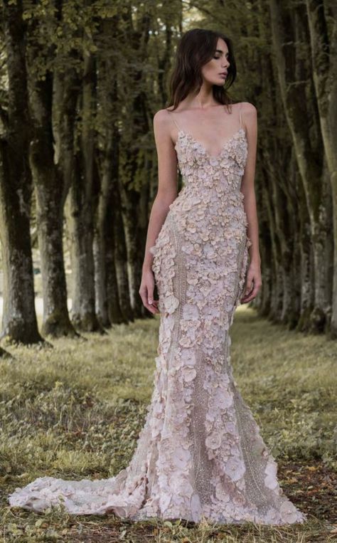 sparkling spaghetti strap wedding dress with blush floral appliques Paolo Sebastian, Wedding Headpieces, Applique Wedding, Applique Wedding Dress, A Wedding Dress, Best Wedding Dresses, Bespoke Wedding, Bridal Jewellery, Wedding Veils