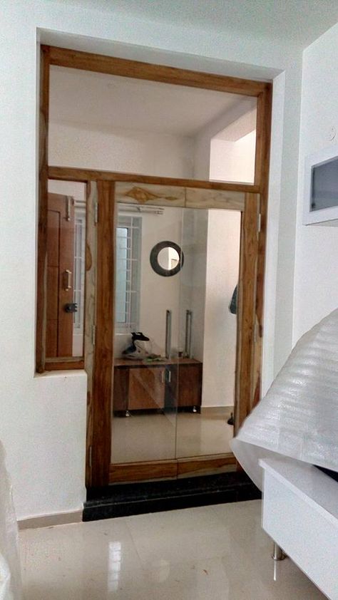 Teak Wood Frame & Glass Doors by MaxDecors in Coimbatore Project Coimbatore, Glass Doors, Teak Wood, Glass Door, Teak, Bali, Wood Frame, Doors, Frame