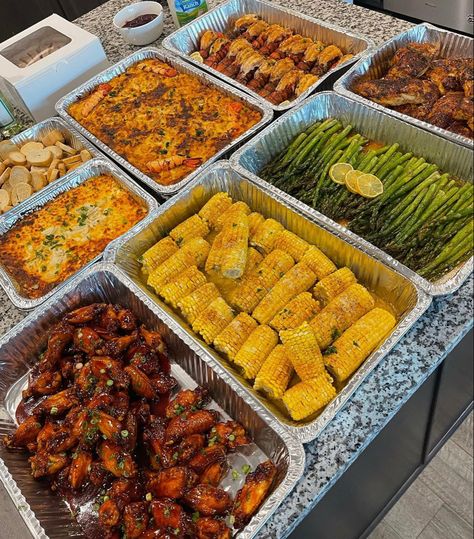 Party Food Buffet, Catering Ideas Food, Soul Food Dinner, Cookout Food, Catering Food, Buffet Food, Food Goals, Wedding Food, Food Obsession