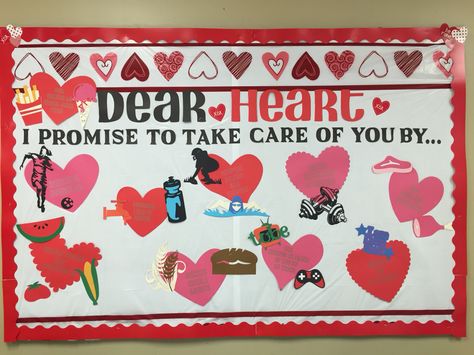 Heart healthy Cardiac Rehab Week, Heart Health Month Activities For Kids, Heart Awareness Month Ideas, American Heart Month Bulletin Board, Heart Health Month Ideas, Heart Healthy Activities For Kids, Heart Health Month Bulletin Board, Cardiac Bulletin Board Ideas, Heart Healthy Bulletin Board Ideas