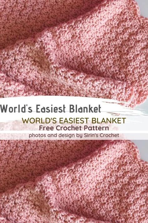 Really Easy To Crochet Baby Blanket -DailyCrochet.com | Crochet for beginners blanket, Easy crochet baby blanket, Crochet baby patterns Crochet Baby Blanket Free Pattern, Crochet Blanket Pattern Easy, Easy Crochet Baby Blanket, Crocheted Blanket, Crochet For Beginners Blanket, Easy Crochet Blanket, Easy Crochet Baby, Baby Afghan Crochet, Crochet Baby Blankets