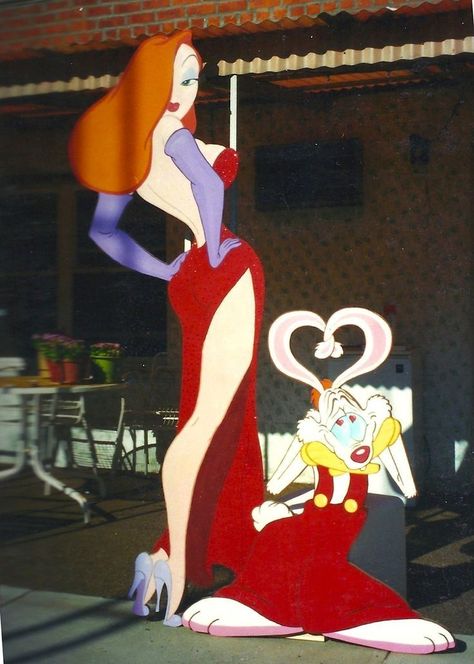 Roger Rabbit And Jessica Rabbit, Jessica Rabbit Cartoon Wallpaper, Rodger And Jessica Rabbit, Roger X Jessica Rabbit, Roger Rabitt And Jessica Costume, Jessica And Roger Rabbit Drawings, Who Framed Roger Rabbit Aesthetic, Jessica Rabbit Wallpaper Aesthetic, Jessica X Roger Rabbit