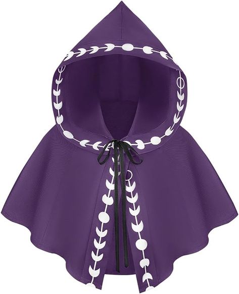 Amazon.com: LIUguoo Unisex Halloween Cowl Cloak Wizard Cape Medieval Wicca Pagan Hood Hat Cosplay Costumes Hooded Poncho for Women Men Purple : Clothing, Shoes & Jewelry Wizard Cape, Purple Cloak, Sketching References, Poncho For Women, Purple Cape, Purple Clothing, Hat Cosplay, Medieval Cosplay, Hood Hat