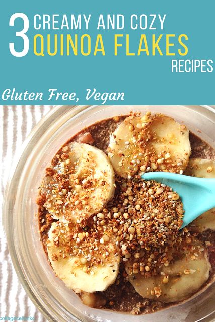 Want a creamy and cozy gluten free breakfast? What about a breakfast full of vegan protein? This quinoa flake porridge is gluten free, vegan and packed with flavor. You can make overnight quinoa flakes or warm them up in the microwave for a cozy winter breakfast. Allergy friendly breakfasts have never tasted so tasty!    Find the whole recipe at: http://caseythecollegeceliac.blogspot.com/2017/01/creamy-and-cozy-quinoa-flakes-three.html Overnight Quinoa Flakes Breakfast, Overnight Quinoa Flakes, Quinoa Flakes Recipes, Overnight Quinoa, Quinoa Flakes, Flake Recipes, Quinoa Recipes Easy, Winter Breakfast, Quinoa Breakfast