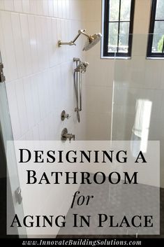 Needing tips to design bathroom showers for people that are aging in place? We got the perfect article for you! | Innovate Building Solutions | #bathroomdesigns #showerdesigns #aginginplace | Bathroom remodeling ideas | aging in place bathrooms | Bathroom design tips Walk In Shower For Older People, Aging In Place Shower Ideas, Innovative Bathroom Design, Age In Place Bathroom Design, Ada Bathroom Design Floor Plans, Aging In Place Bathroom Design, Cottage Small Bathroom Ideas, Main Bathroom Ideas Modern, Ada Compliant Bathroom Design