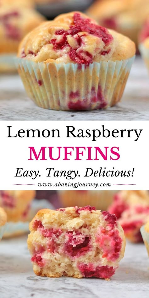 Raspberry Lemon Muffins, Raspberry Muffins Recipe, Raspberry Muffin Recipes, Lemon Raspberry Muffins, Muffins For Breakfast, Baked Items, Fruit Muffins, Raspberry Muffins, Lunchbox Treats