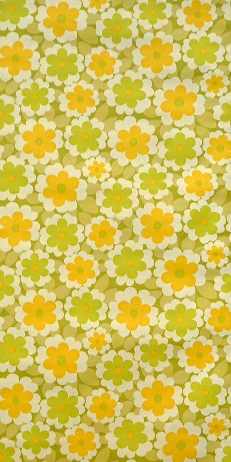 1970s Wallpaper, 70s Wallpaper, 70s Interior, Flower Retro, Floral Interior, Retro Background, Different Shades Of Green, Retro Fabric, Striped Wallpaper