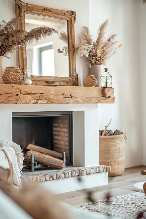 Fireplace Mirror - Reflect Your Style with These Ideas for Your Home Fireplace Mirror Ideas, Mirror Over Fireplace, Mirror Above Fireplace, Above Fireplace, Style Fireplace, Sink Decor, Mirror Inspiration, Brown Mirror, Fireplace Mirror