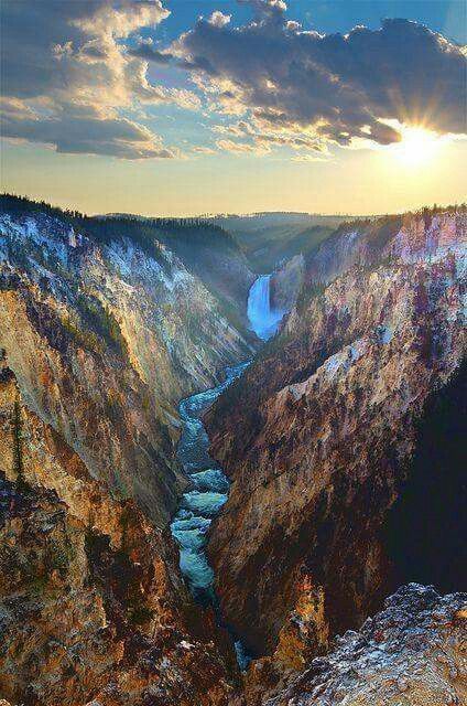 Lower falls . Yellowstone Have Inspiration, Halong Bay, Grand Canyon National Park, Yellowstone National, Yellowstone National Park, Places Around The World, Vacation Spots, Wyoming, Beautiful World