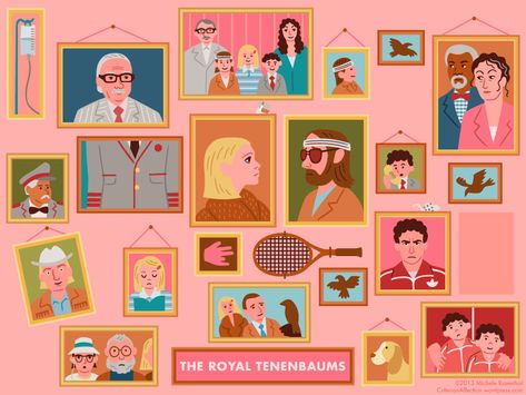 The Royal Tenenbaums Royal Tenenbaums, The Royal Tenenbaums, Wes Anderson, Wall, Pink, Art