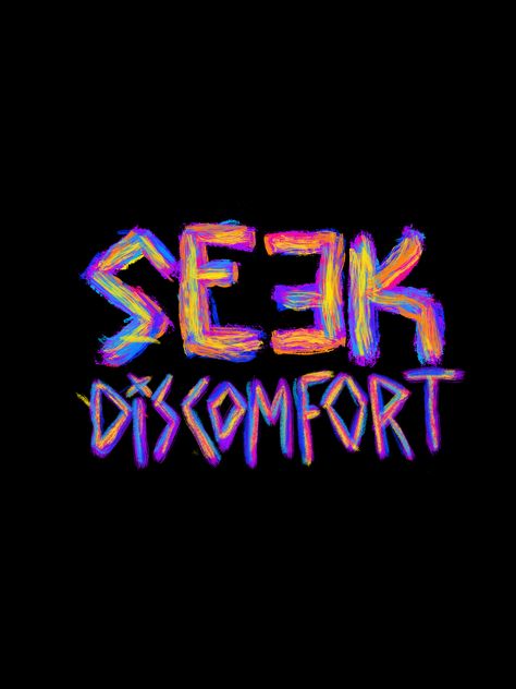 Seek Discomfort Wallpaper, Seek Discomfort, Strategic Thinking, Typography Hand Drawn, Brand Strategy, Visual Identity, Art Wallpaper, Brand Identity, Hand Lettering