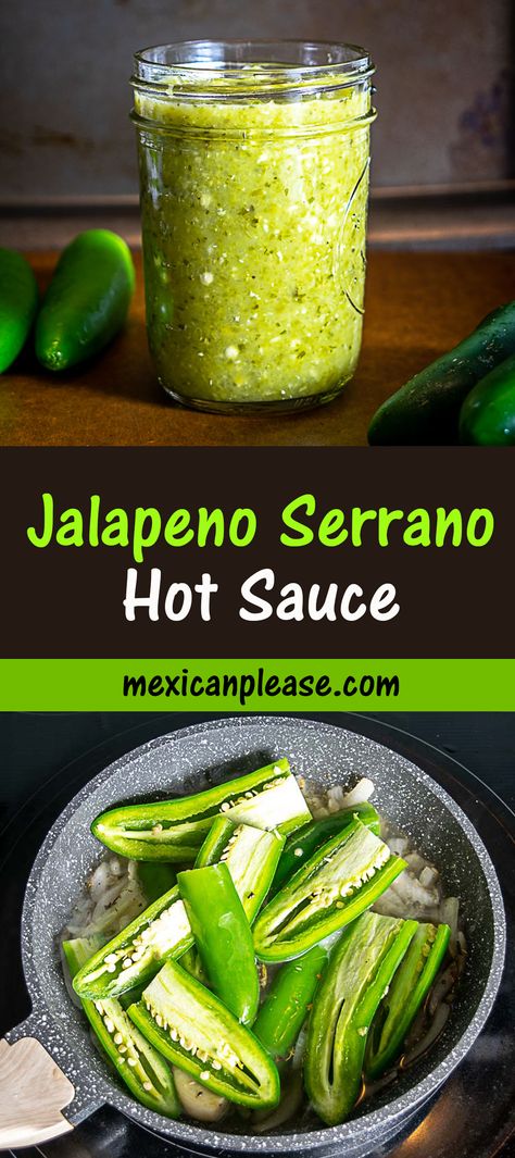 I hope this latest post gives you permission to improvise some Jalapeno Serrano Hot Sauce using your leftover jalapenos and/or serranos. Even just a few stragglers will do the trick, even if they've been squatting in the fridge for weeks! That's what I used for this batch, and the result was a tiny jar of fireball hot sauce that is the perfect final touch on loads of Mexican dishes. And just about everything else too 🙂 Mexican Jalapeno Sauce, Smoked Jalapeno Hot Sauce, Homemade Serrano Hot Sauce, Serrano Pepper Recipes Hot Sauces, Creamy Jalapeno Salsa, Uses For Serrano Peppers, Canning Seranno Peppers, What To Make With Hot Peppers, Jalapeños Hot Sauce