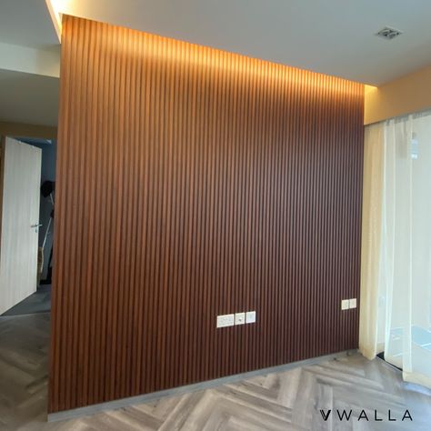 Fluted Panels - Vwalla Fluted Wall Panel Living Rooms Ideas, Fluted Wall Panel Tv, Fluted Panel Tv Wall, Wpc Louvers, Cove Lights, Fluted Wall Panel, Outdoor Wall Panels, Tv Feature Wall, Fluted Panel