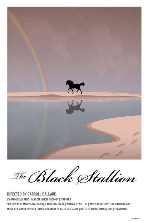 The Black Stallion (1979) - Minimal Movie Poster by Matt Dupuis ~ #minimalmovieposter #alternativemovieposter #mattdupuis Black Stallion Movie, The Black Stallion, Horse Tattoos, Arabian Horse Art, Famous Horses, Horse Stall, Beautiful Horse Pictures, Movies Worth Watching, Black Stallion