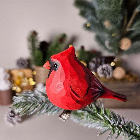 Enchanting Handcrafted Clip-on Bird Ornaments for Christmas Trees Vibrant, Artisanal, and Unique Holiday Decorations - Etsy Australia Bird Lover Gifts, Carved Birds, Unique Birds, Fairy Christmas, Cardinal Ornaments, Unique Ornaments, Ornaments For Christmas, Handcrafted Ornaments, Daniel Fast