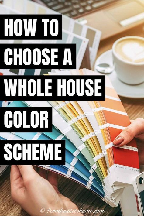 Whole House Color Scheme, Interior Paint Colors Schemes, Bright Interior, Choosing Paint Colours, Choosing Paint, Trending Paint Colors, Interior Decorating Tips, House Color Palettes, Paint Color Schemes