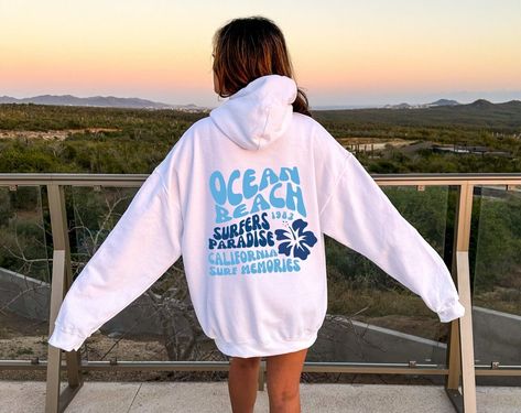 Siesta Beach Hoodie, Sweatshirts Aesthetic, Summer Hoodies, Siesta Beach, Surf Hoodie, Beach Hoodie, Hoodies Aesthetic, Hawaii Surf, Surf Tee