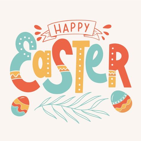 Easter Day Poster, Easter Typography, Easter Vector, Easter Design Poster, Easter Lettering, Easter Cartoon, Easter Poster Ideas, Easter Posters, Easter 2023