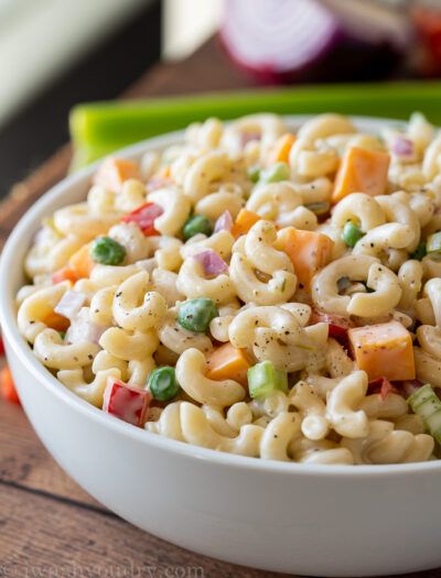 Substitute For Mayonnaise, Asparagus Pasta Salad, Greek Pasta Salad Recipe, Easy Macaroni Salad, Classic Macaroni Salad, Best Macaroni Salad, Easy Macaroni, Resep Salad, Macaroni Salad Recipe