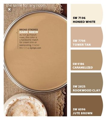 Tatami Tan Sherwin Williams, Rust Paint Color Accent Walls, Light Rust Paint Color, Sherwin Williams Terra Cotta Colors, Camel Paint Color, Brown Interior Paint, Camel Color Palette, House Palette, Rustic Color Palettes