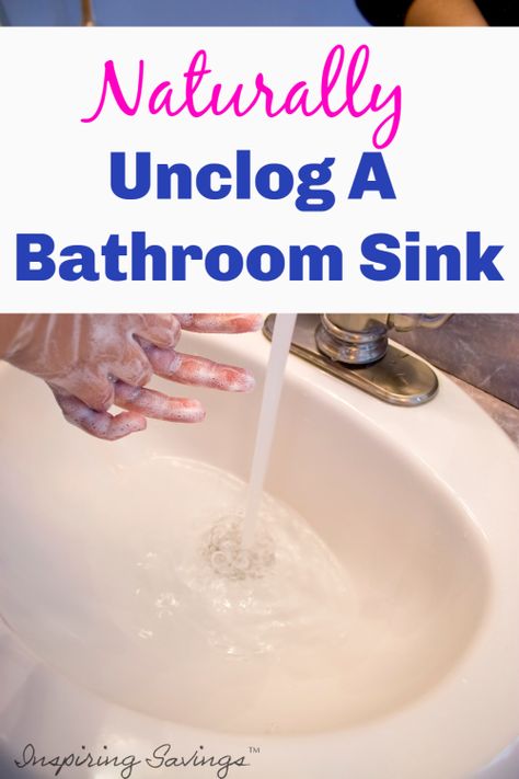 Want to naturally unclog your drain or clean a slow-moving drain? Use this handy homemade drain cleaner recipe to clear up clogs fast. This mixture will not work on FOG clogs. Unclog Sink Drain, Clogged Sink Bathroom, Clean Clogged Drain, Diy Drain Cleaner, Clear Clogged Drain, Homemade Drain Cleaner, Unclog Sink, Drain Unclogger, Sink Drain Cleaner