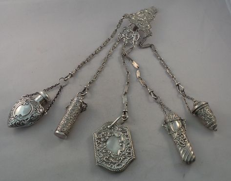 Semi-DIY Chatelaine – It's All Frosting… Articulated Fish, Victorian Accessories, Antiques For Sale, Chatelaine, Photo Challenge, Rare Antique, Antique Victorian, Sewing Inspiration, Victorian Fashion