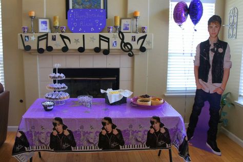 Justin Bieber Party Decorations, Justin Bieber Birthday Party, Justin Bieber Themed Birthday Party, Justin Bieber Party Theme, Justin Bieber Birthday Party Ideas, Justin Bieber Party, Justin Bieber Birthday, 7th Birthday Party Ideas, Bieber Fever