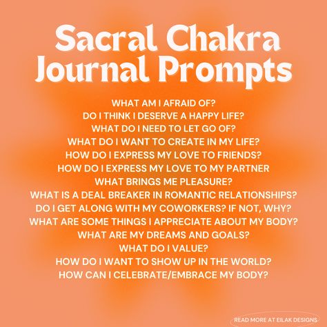 45 Sacral Chakra Journaling Prompts to Help Heal Trauma Sacral Chakra Prompts, Sacral Chakra Journal Prompts, Chakra Shadow Work Prompts, Chakra Shadow Work, Chakra Journaling, Chakra Journal Prompts, Journal Pages Aesthetic, Chakra Journal, Shadow Work Prompts