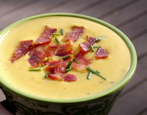 Butternut-Boursin-Bacon Soup Boursin Soup, Bacon Soup Recipes, Bacon Soup, Soup For The Soul, Food Soup, Soup Chili, Sweet Potato Soup, Butternut Squash Soup, Squash Soup