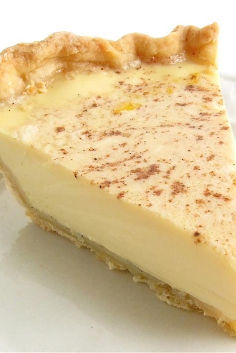 Custard Pie-rich/tender filling of cream, eggs, and vanilla, with a hint of nutmeg, nestled in a buttery crust. Egg Custard Pie, Sugar Cream Pie, Cream Eggs, Custard Pie Recipe, King Food, Custard Recipes, Custard Pie, King Arthur Flour, Masala Chai