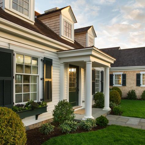 Stunning Cape Code Home | HGTV Classic Landscaping, Cape House Exterior, Cape Cod House Exterior, Patrick Ahearn Architect, Cape Cod Home, Hgtv Dream Homes, Dream Patio, Shingle Siding, Hgtv Dream Home