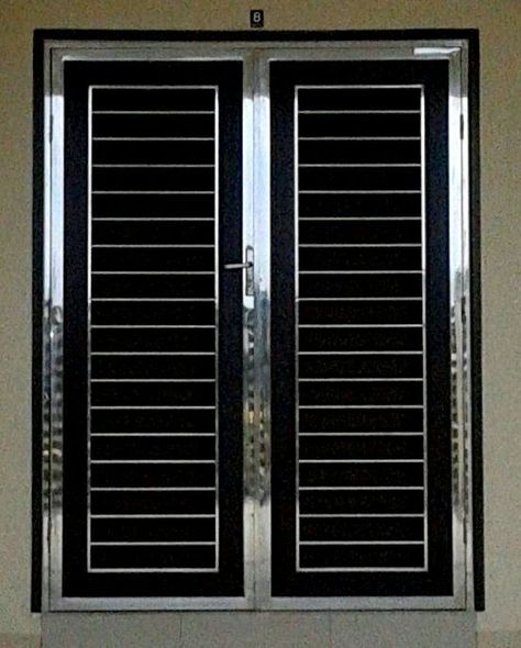 We are able to fabricate #stainless #steel #doors and #windows based on your specifications. For example, the door can be designed with mild internals and cladded with stainless steel for a wide variety of #industrial, #residential, #commercial, and #construction applications.  Visit us at http://www.bpsteel.com.my/door/ Window Railing, Modern Steel Gate Design, Architectural Doors, Steel Grill Design, Modern Window Design, Pintu Interior, Modern Window Grill, Steel Railing Design, Flush Door Design