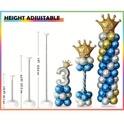 Ballon Column, Balloon Column Stand, Design For Birthday, Balloon Tower, Vegas Theme, Balloon Stands, Balloon Pump, Balloon Columns, Graduation Decorations