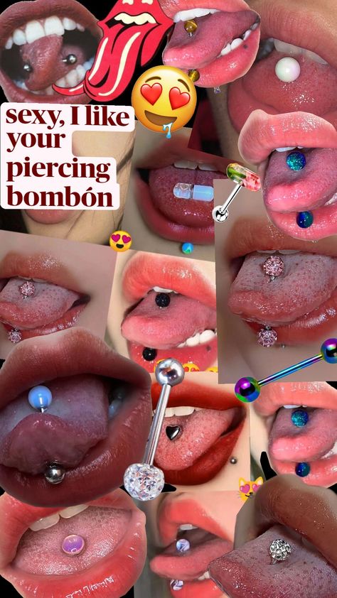 Venom Bites Tongue Piercing, Different Tongue Piercings, Venom Tongue Piercing, Grunge Piercings, Piercings Tongue, Dream Piercings, Pretty Piercings, Tongue Piercing Jewelry, Tongue Piercings