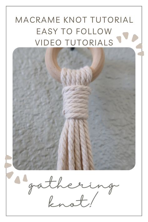 4 Strand Knot, Gathering Knot Tutorial, How To Estimate Cord Length For Macrame, Macrame Tie Off Knot, Twisted Macrame Knot, Macrame Gathering Knot, Gathering Knot Macrame, How To End Macrame Knots, How To Tie Off Macrame Ends