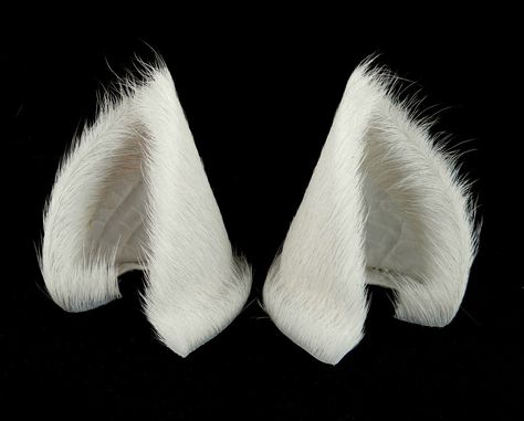 Sleek White Cat Ears Nekomimi by StorytellerZero.deviantart.com on @DeviantArt White Cat Ears, Anime Cat Ears, Inuyasha Cosplay, Cat Ears And Tail, Wolf Ears, Fantasias Halloween, Wolf Dog, Cat Costumes, Anime Cat