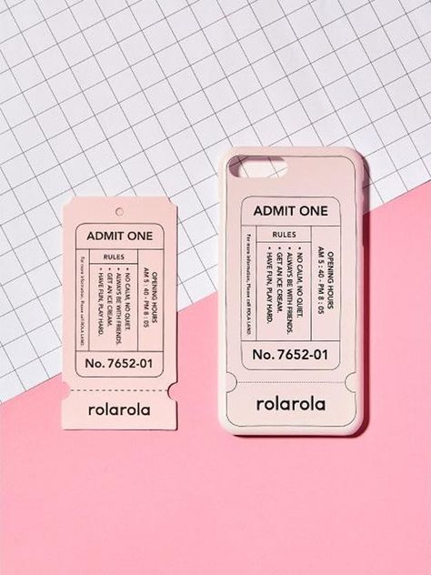 Iphone Case Packaging, Soccer Wishlist, Pink Park, Phone Case Art, Pink Phone Case, Pub Design, Ticket Design, Diy Case, Korean Brand