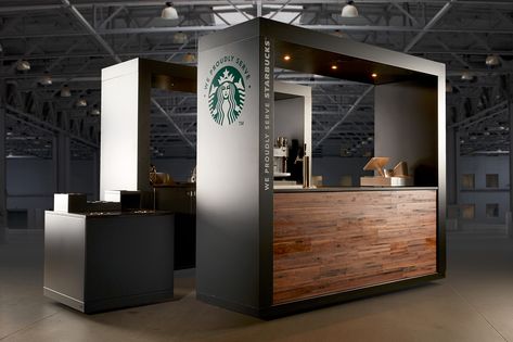 Starbucks Modular Stores on Behance Starbucks Store Design, Starbucks Interior Design, Starbucks Interior, Tea Store Design, Coffee Cafe Interior, Coffee Booth, Gerobak Dorong, Starbucks Design, Food Cart Design