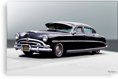 1953 Hudson Hornet 'Family Sedan' I Canvas Print Hudson Car, Hudson Hornet, Veteran Car, New Sports Cars, Antique Trucks, Old Classic Cars, Classic Cars Vintage, Classic Trucks, Cute Cars