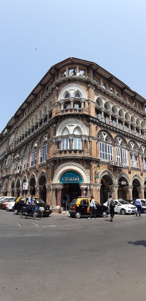 Elphinstone Building,  Fort , Mumbai ( Venetian-Gothic architecture) Mumbai Buildings, Art Deco Buildings Architecture, Indian Buildings, Mumbai Architecture, Mumbai Aesthetic, Aamchi Mumbai, Mumbai Trip, Mumbai Travel, Nature Tourism