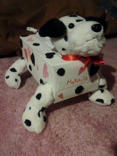 Dalmation Valentine Box Ideas, Dalmatian Valentine Boxes, Valentine's Boxes, Kids Valentine Boxes, Simple Valentines, Valentine Card Box, Valentine Boxes, Valentines Box, Valentine Day Boxes