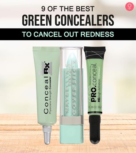 9 Of The Best Green Concealers To Cancel Out Redness Green Concealer How To Use, Green Color Corrector How To Use, Best Color Corrector For Redness, Redheads With Brown Eyes, Red Concealer, Best Morphe Brushes, Green Primer, Redness Corrector, Green Corrector