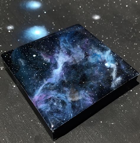 Resin cosmic galaxy art by @Lanchendesigns Night Sky Resin Art, Resin Space Art, Space Resin Art, Galaxy Epoxy, Resin Galaxy, Epoxy Painting, Galaxy Resin Art, Galaxy Painting Acrylic, Sky Art Painting